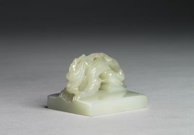 图片[3]-Jade seal with a dragon grip knob, Yuan dynasty (1271-1368)-China Archive